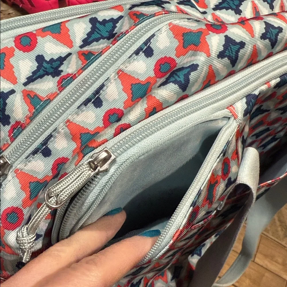 Vera Bradley Lighten Up Weekender Travel Bag Carry-on Retired Water Geo